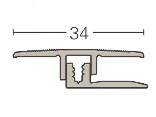Prechodový hliníkový profil PARADOR Eloxovaný hliník strieborný 1744327