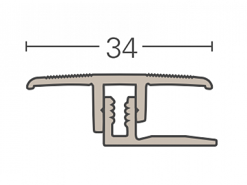 Prechodový hliníkový profil PARADOR Eloxovaný hliník strieborný 1740055