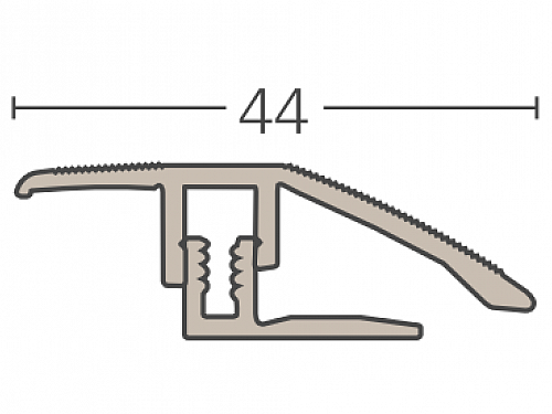 Prechodový hliníkový profil PARADOR Eloxovaný hliník ušľachtilá oceľ 1740060